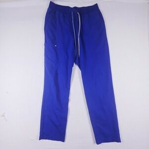 Fabletics‎ Women's Scrub Pants Size XL Blue Stretch Straight Leg Medical Nursing